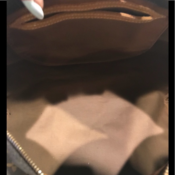 Louis Vuitton Dark Brown Monogram Tote with Tan Handles - Picture 6 of 7